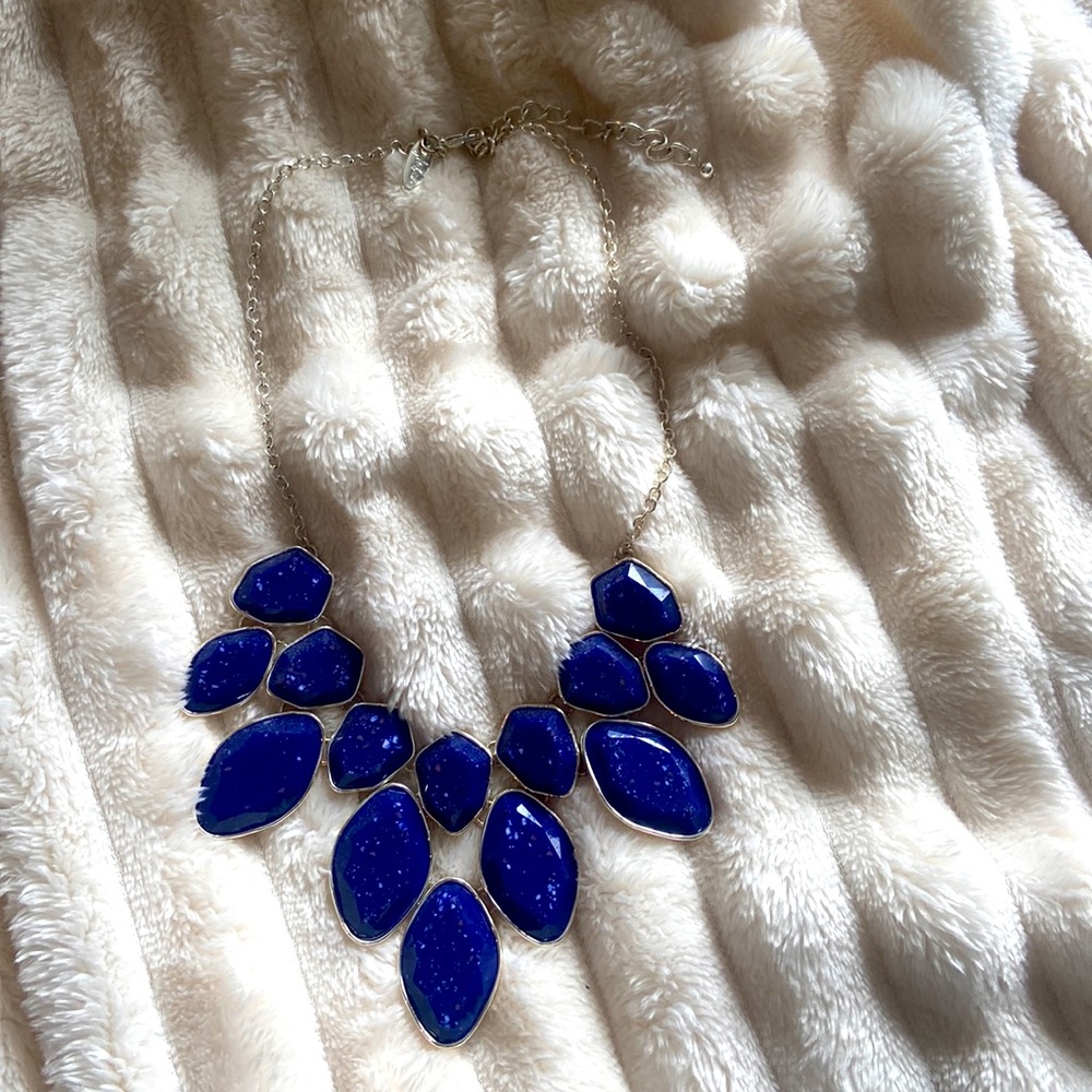 🌟GORGEOUS ! Brand New ! Never Worn Blue Stone Statement Neckless ! 🌟